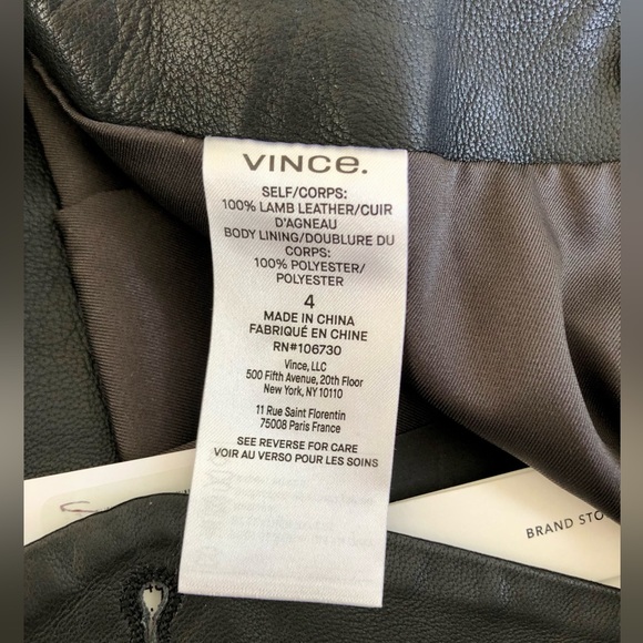NWT Vince Women’s 100% Lamb Leather High Rise Shorts Size 4 - Picture 5 of 13